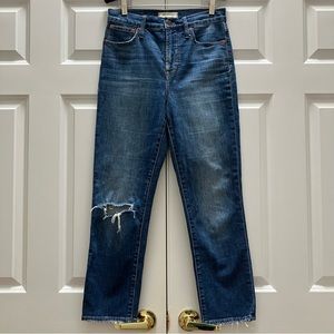 Madewell The Perfect Vintage Crop Jean Bellbrook Comfort Stretch Distressed 26